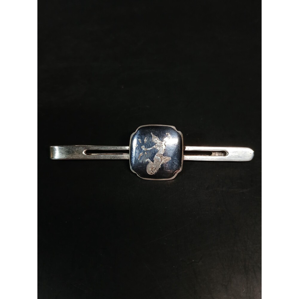 Vintage Siam Sterling Silver THAINAKON Neillo Dancing Goddess Tie Bar